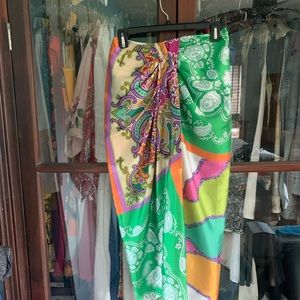 Zara colorful patch print skirt